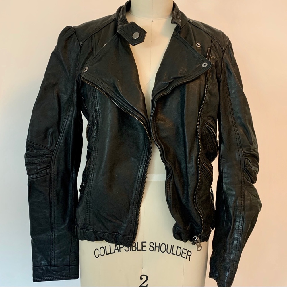 Preowned Zara leather biker  jacket